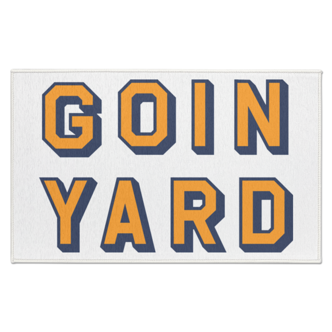 Goin Yard - Orange + Navy Indoor Accent Doormat