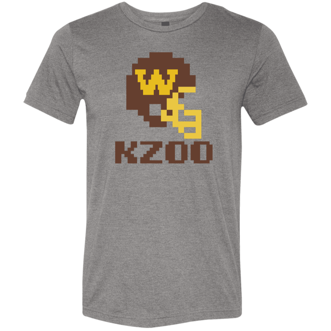 Kzoo Football W 8bit - Grey Soft Unisex Triblend T-Shirt