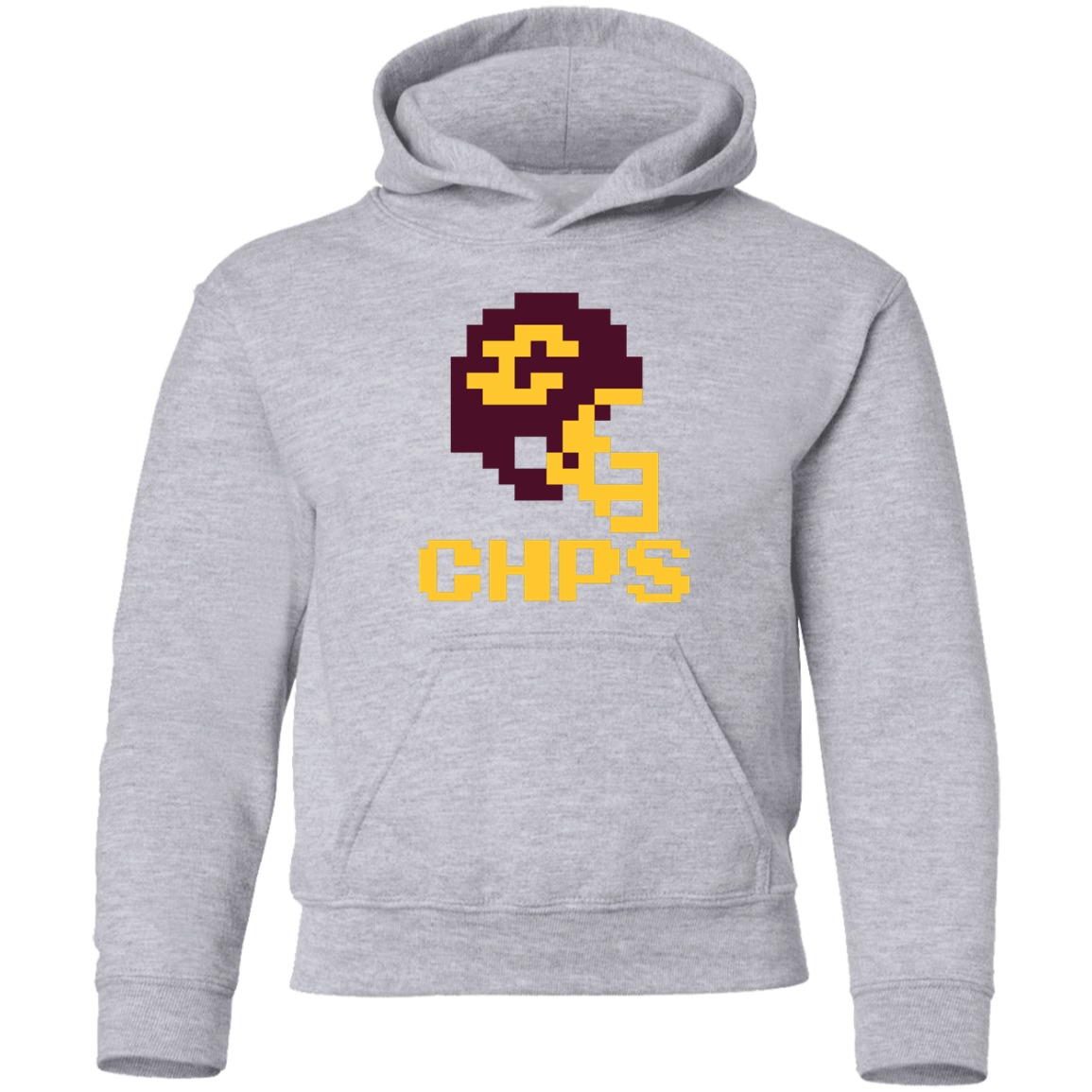 Mt Pleasant Football 8bit - Grey Kids Unisex Classic Hoodie