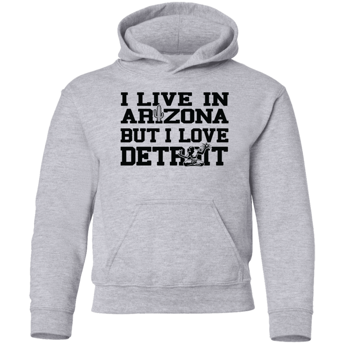Live Arizona Love Detroit - Black Kids Unisex Classic Hoodie