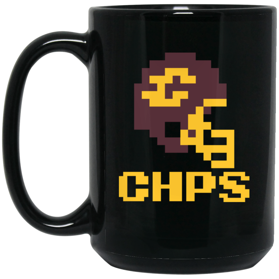 Mt Pleasant Football 8bit - Black 15oz Black Mug