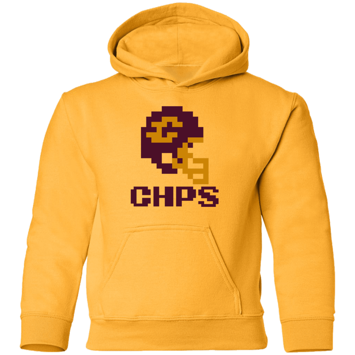 Mt Pleasant Football 8bit - Gold Kids Unisex Classic Hoodie