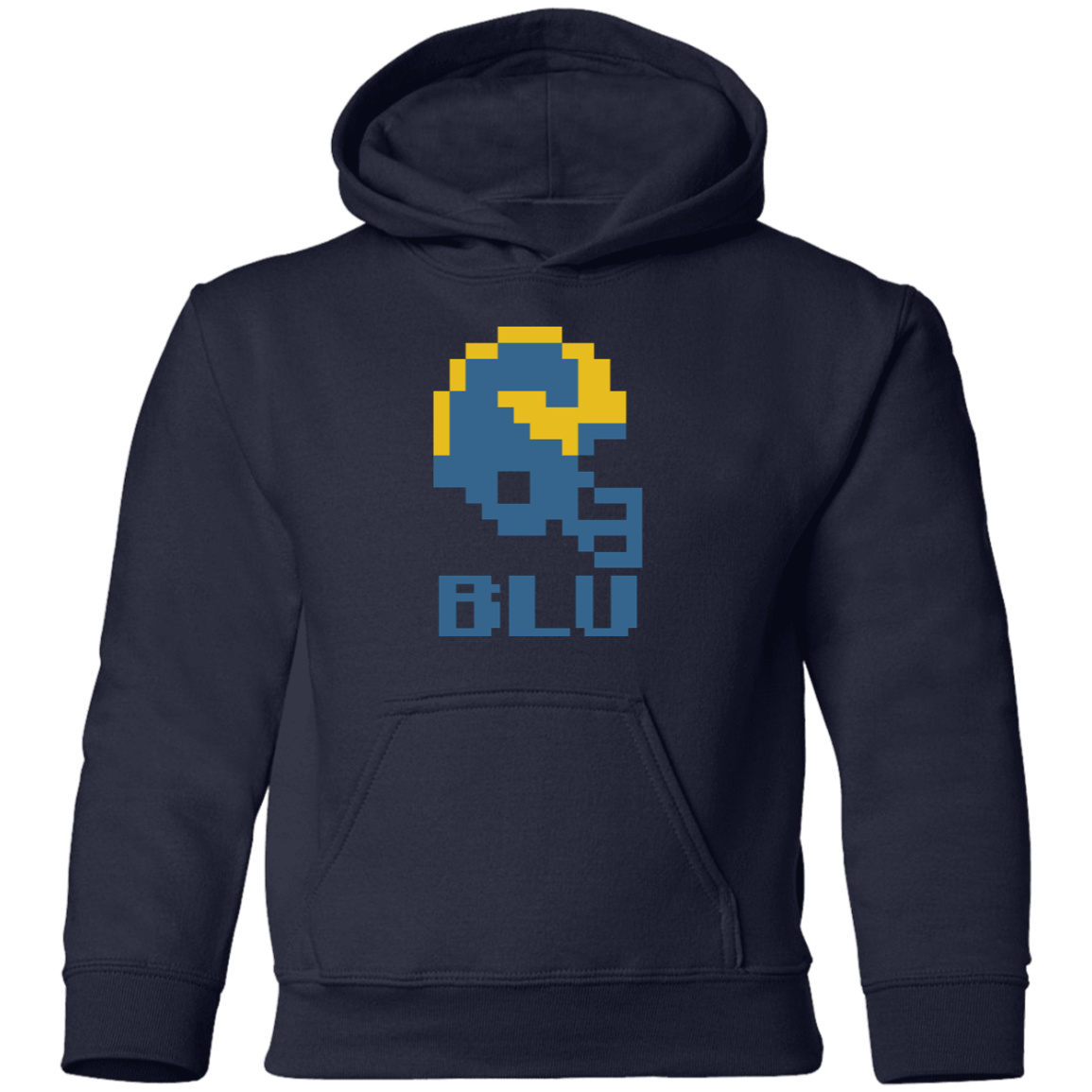 Ann Arbor Football 8bit - Navy Kids Unisex Classic Hoodie