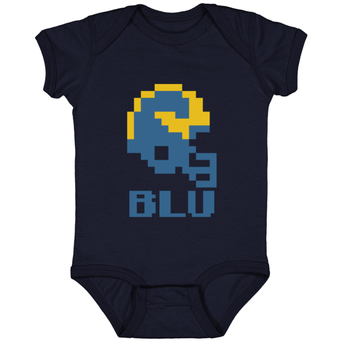 Ann Arbor Football 8bit - Navy Infant Baby Onsie Bodysuit