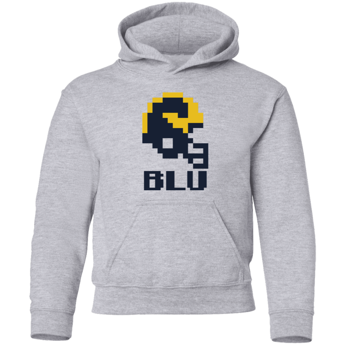 Ann Arbor Football 8bit - Grey Kids Unisex Classic Hoodie