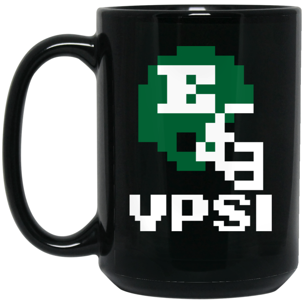 Ypsi Football 8bit - Black 15oz Black Mug