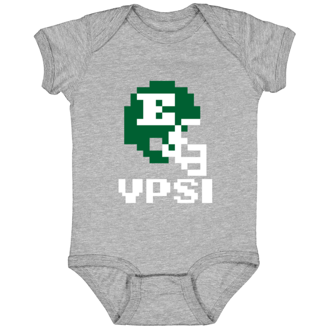 Ypsi Football 8bit - Grey Infant Baby Onsie Bodysuit