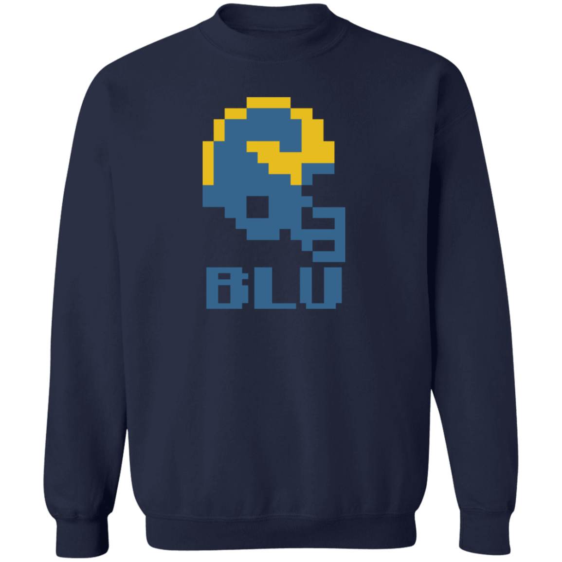 Ann Arbor Football 8bit - Navy Classic Crewneck Sweatshirt