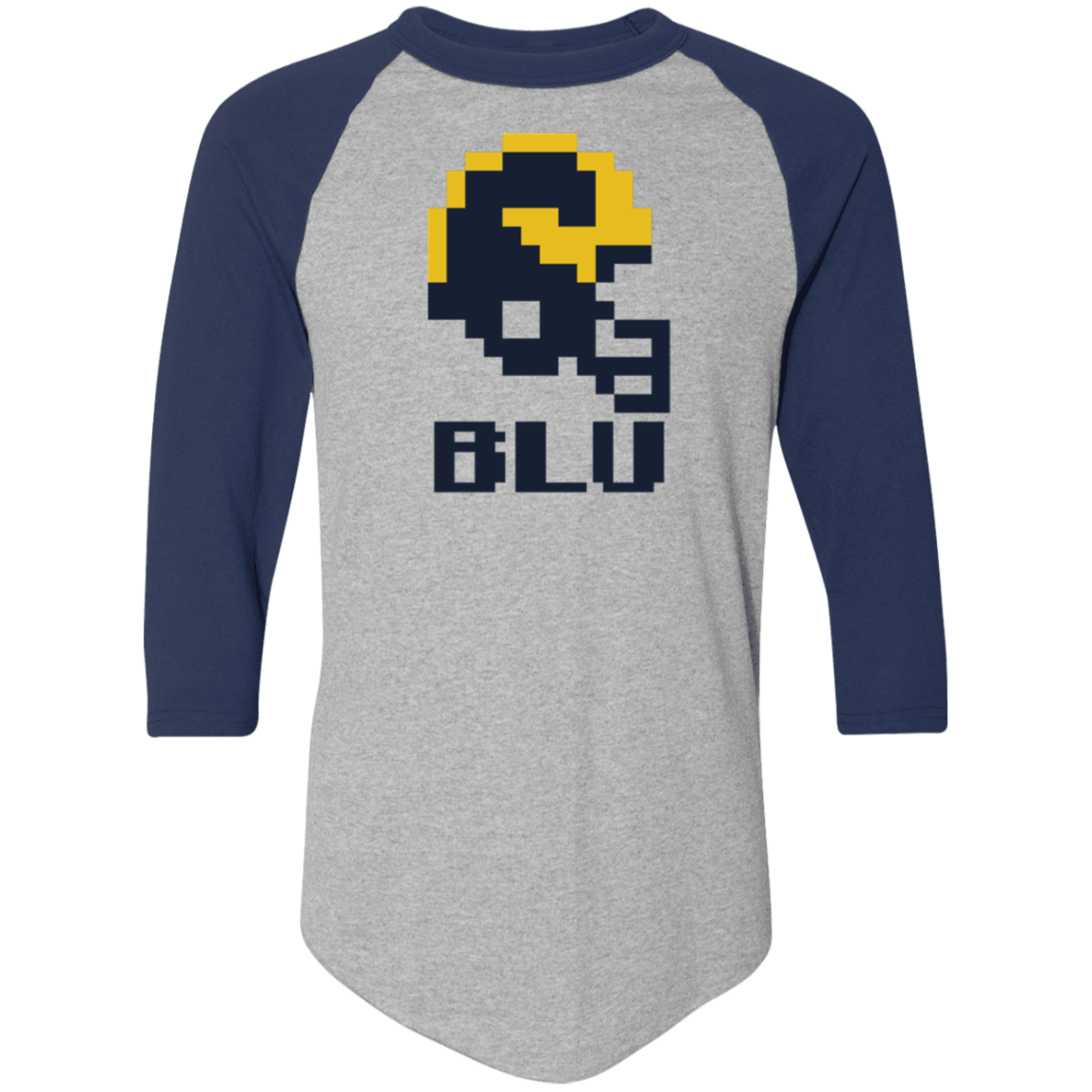Ann Arbor Football 8bit - Grey Classic Raglan Jersey