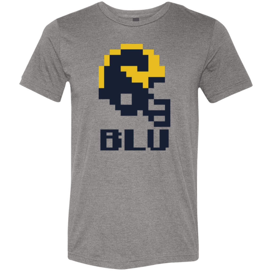 Ann Arbor Football 8bit - Grey Soft Unisex Triblend T-Shirt