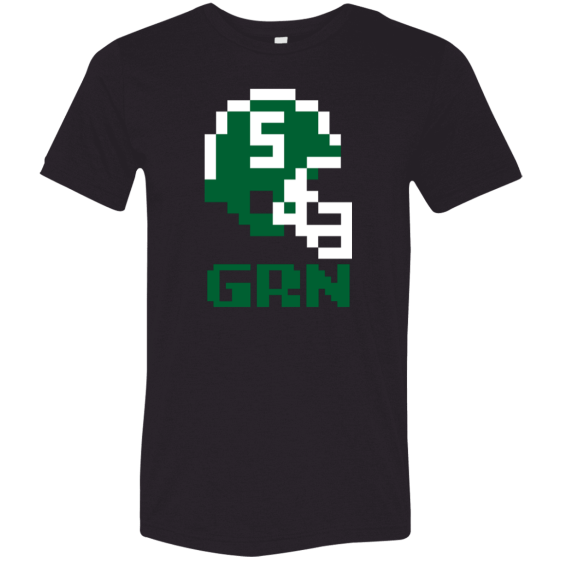 East Lansing Football 8bit - Black Soft Unisex Triblend T-Shirt