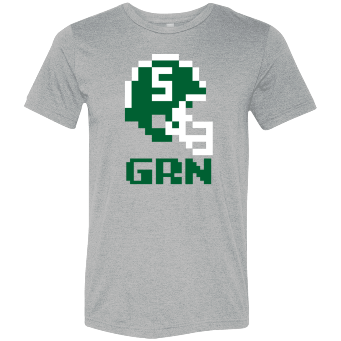 East Lansing Football 8bit - Grey Soft Unisex Triblend T-Shirt