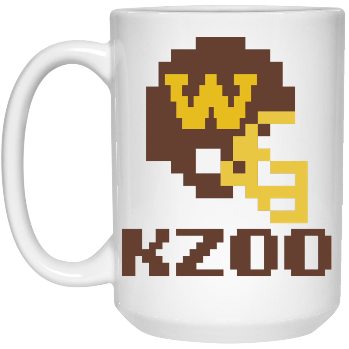 Kzoo Football W 8bit - Grey 15oz Mug
