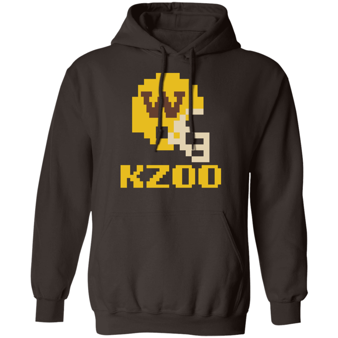Kzoo Football W 8bit - Brown Classic Unisex Hoodie
