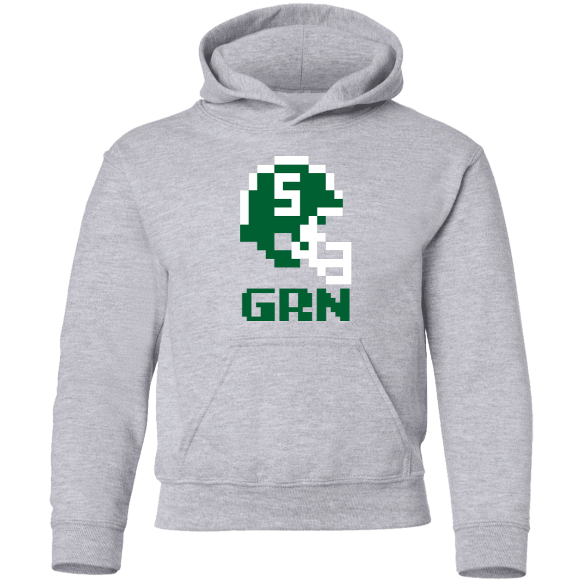 East Lansing Football 8bit - Grey Kids Unisex Classic Hoodie