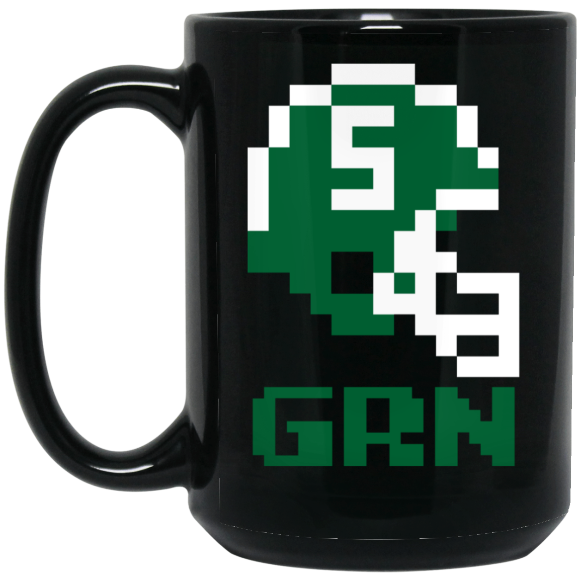 East Lansing Football 8bit - Grey 15oz Mug