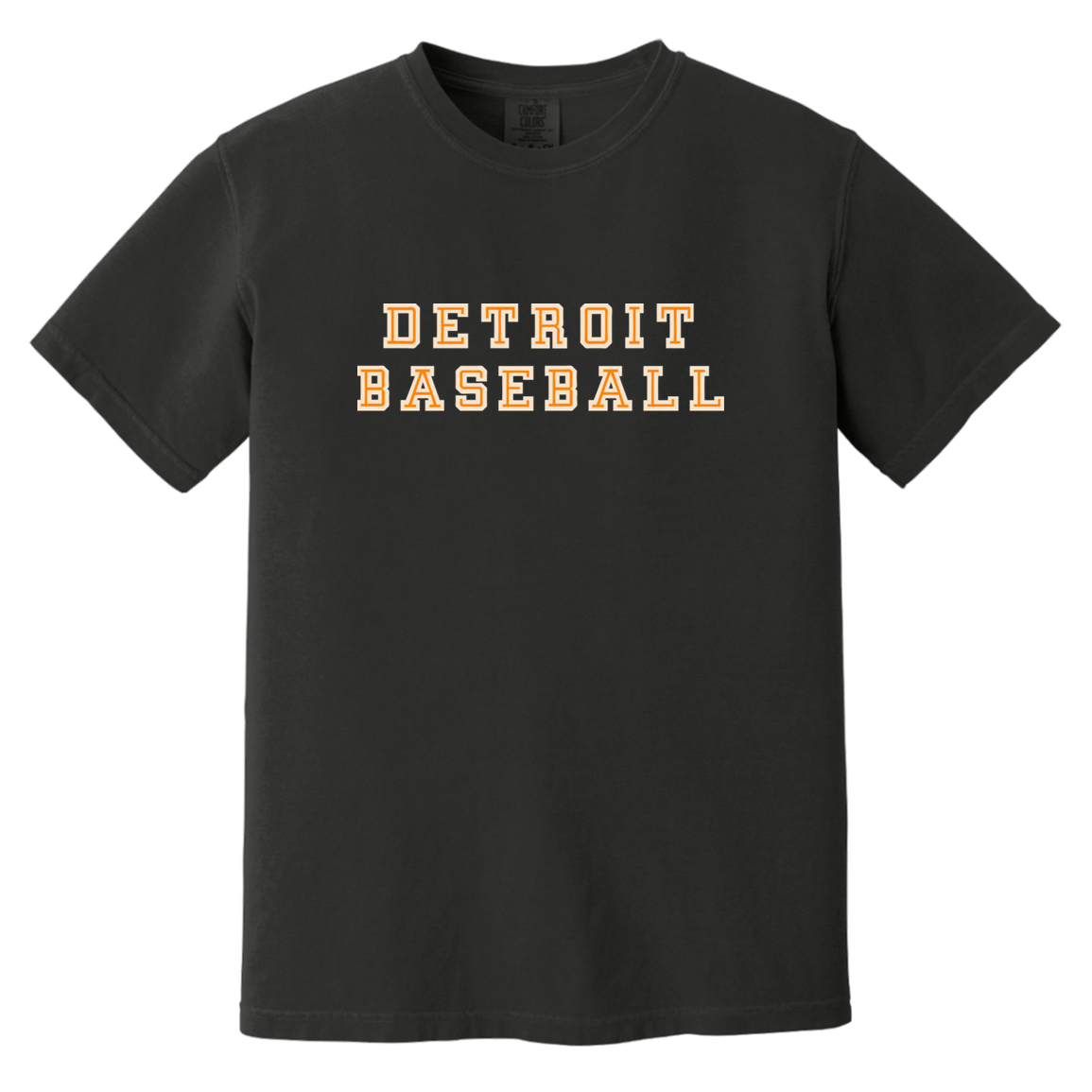 Detroit Baseball - Orange + Ivory Vintage Washed T-Shirt