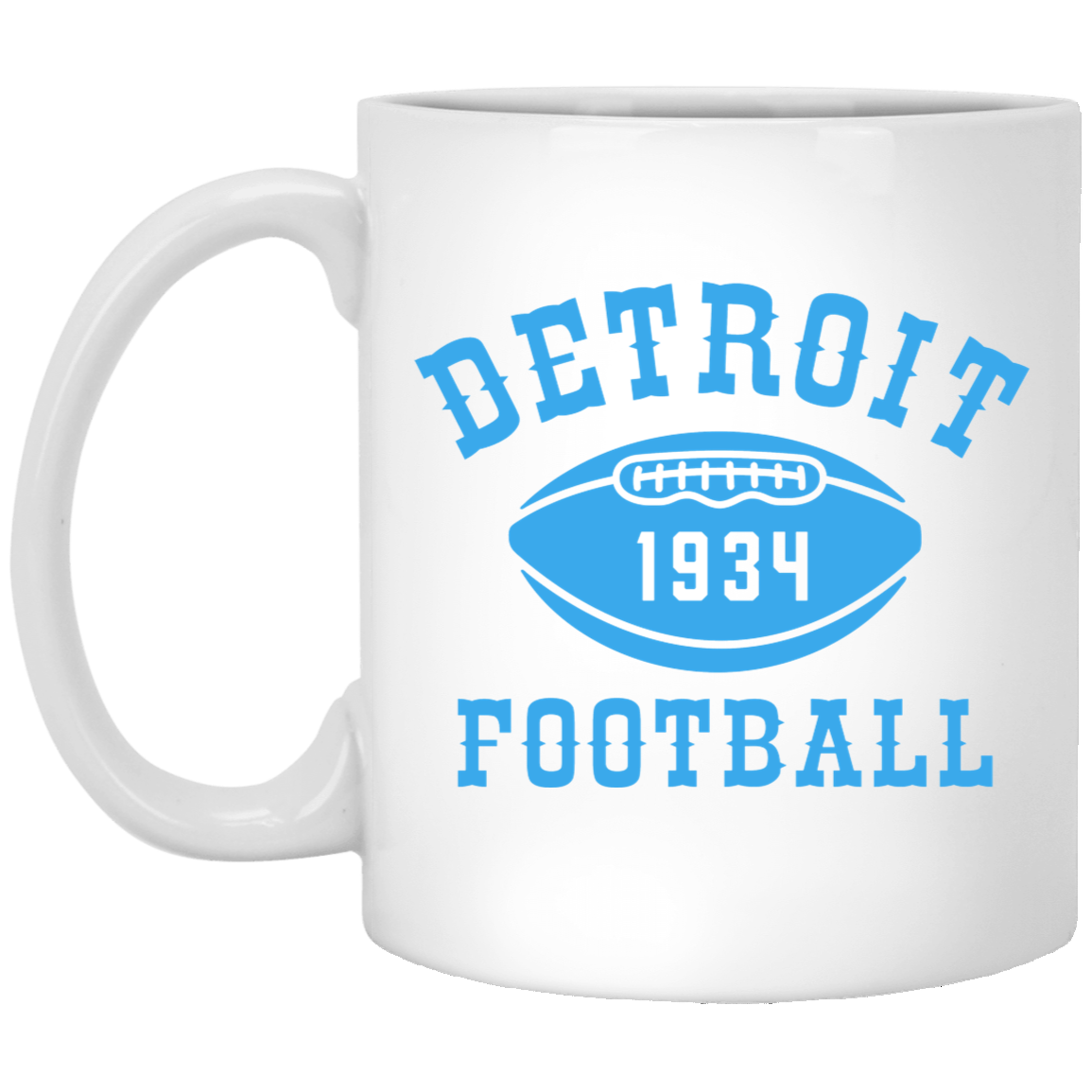 Detroit Football Club - Light Blue White Mug
