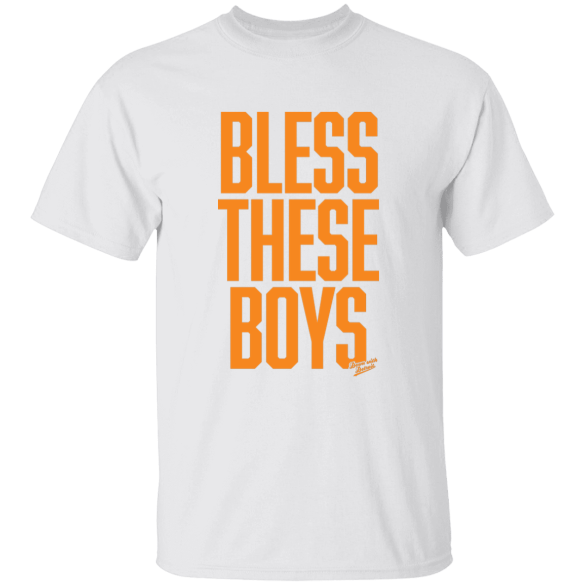 Bless These Boys - Block Font - Orange Kids Unisex Classic T-Shirt
