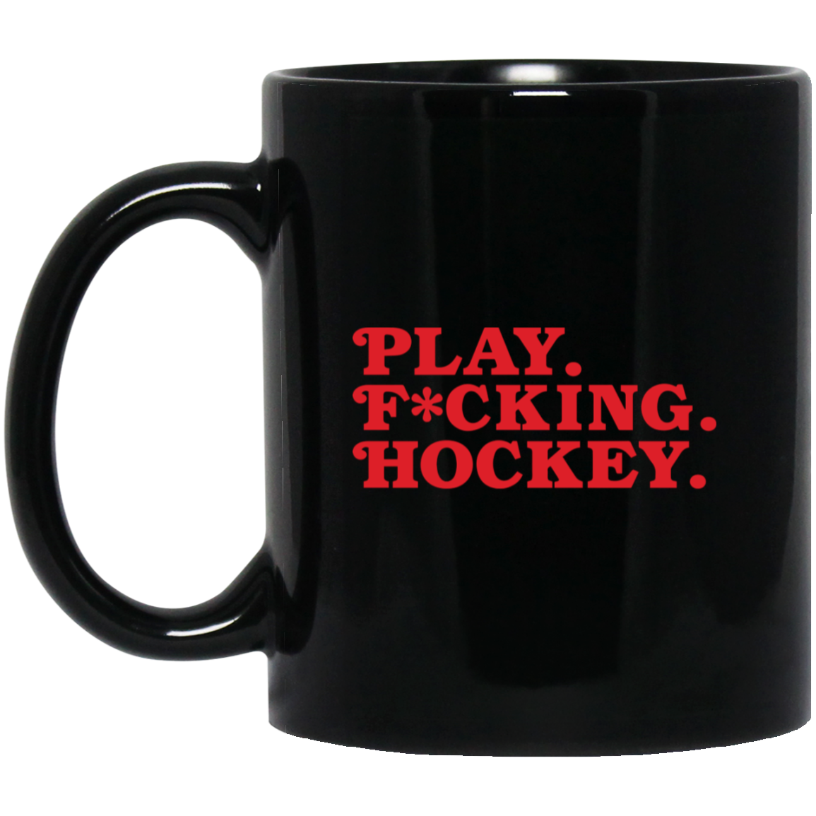 Play FKN Hockey - Red Black Mug