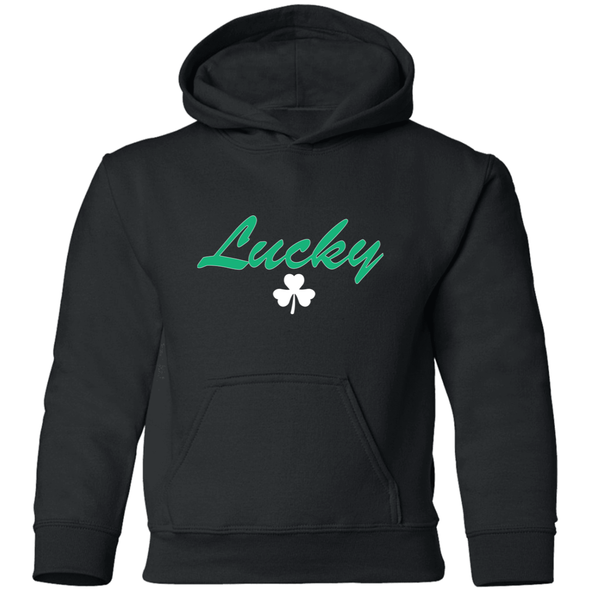 Luck Script - White Kids Unisex Classic Hoodie