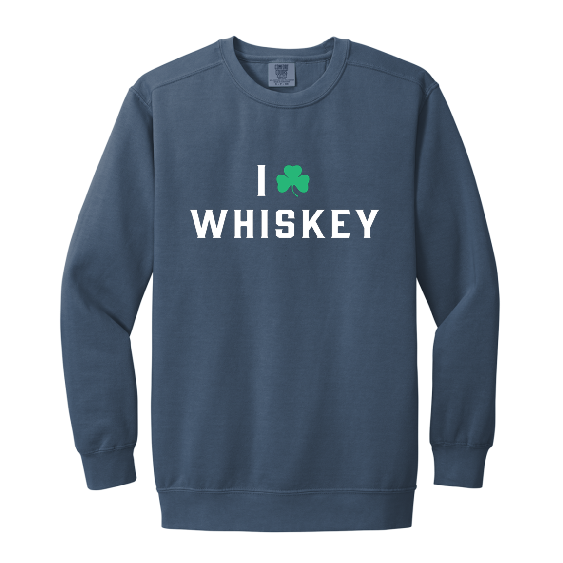 I Love Whiskey - White Vintage Wash Crewneck Sweatshirt