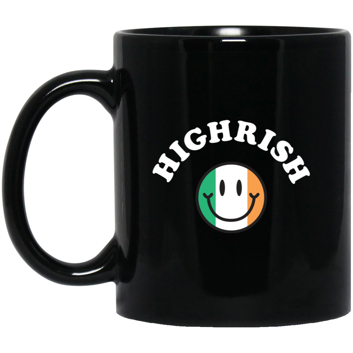 Highrish - White Black Mug