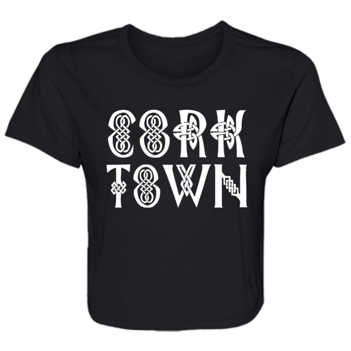 Cork Town Celtic - White Flowy Cropped Tee