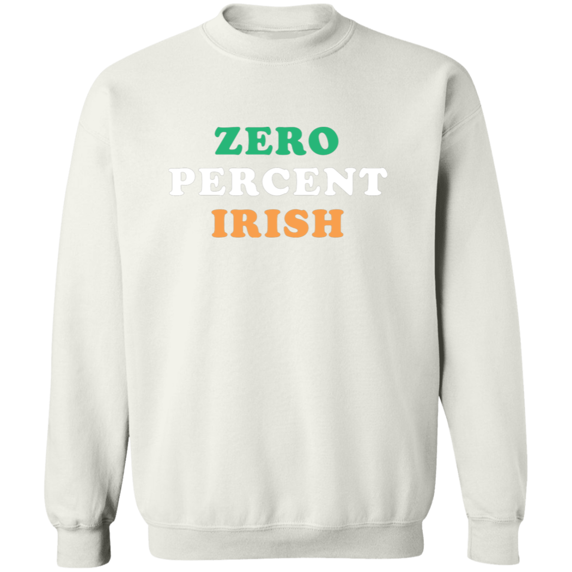 Zero Percent Irish - Green White Orange Classic Crewneck Sweatshirt
