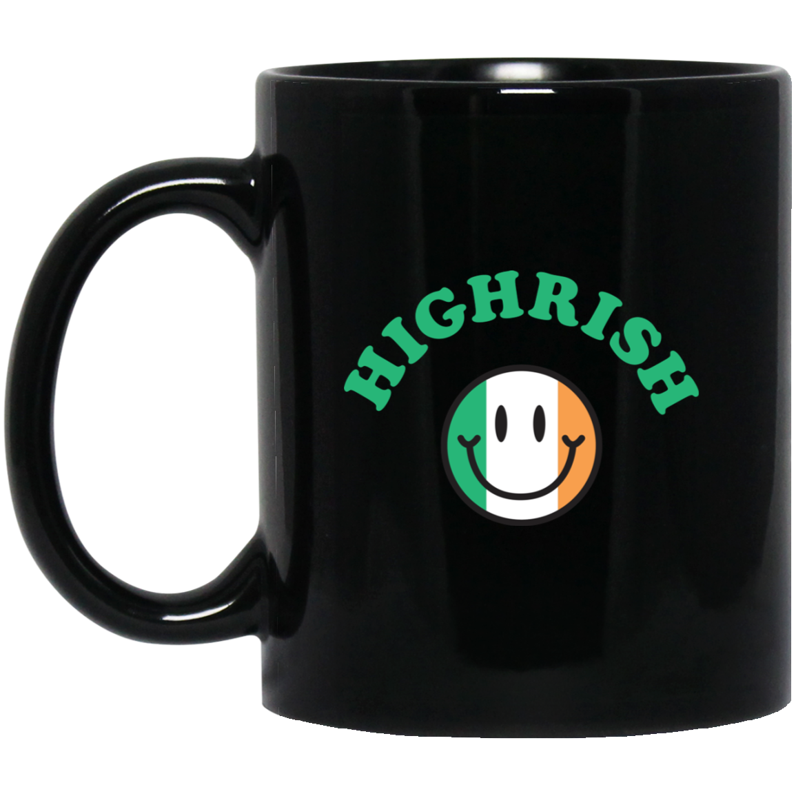 Highrish - Green Black Mug