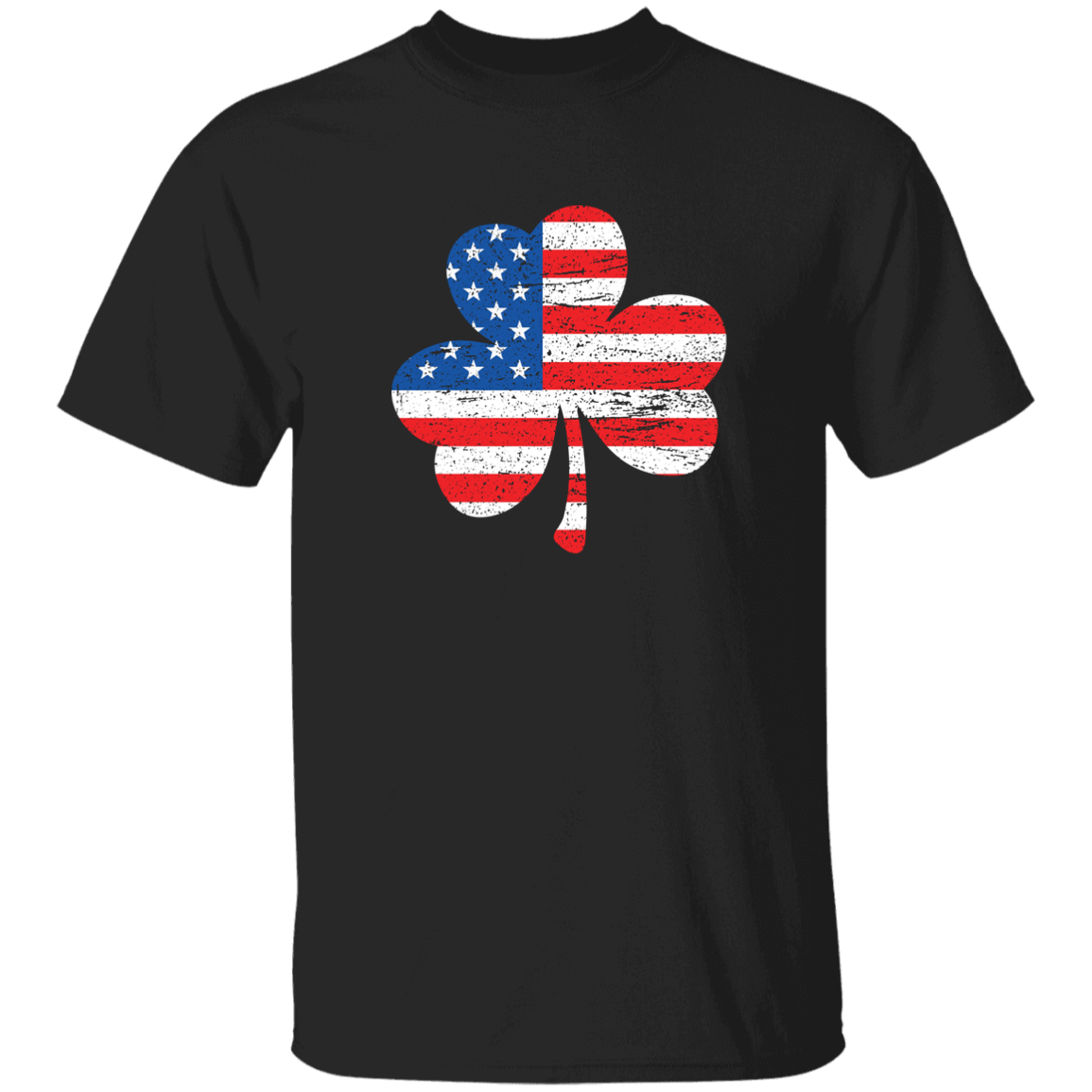 American Flag Shamrock - Distressed Kids Unisex Classic T-Shirt