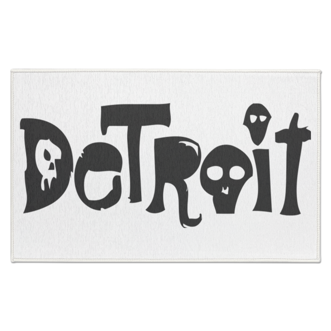 Vintage DWD Detroit Skulls Indoor Accent Doormat