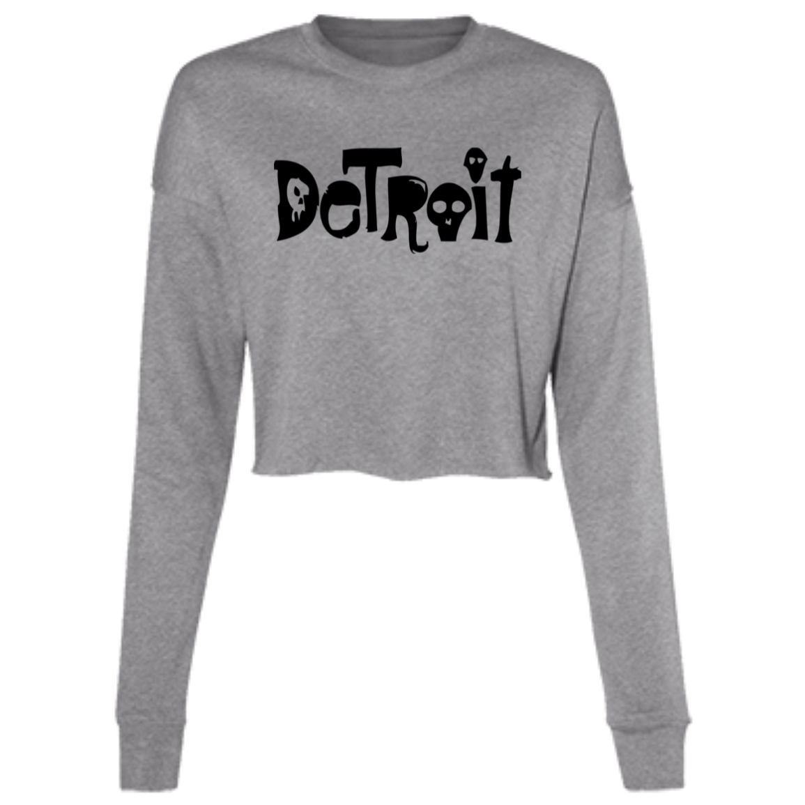 Vintage DWD Detroit Skulls Women's Cropped Crewneck Sweatshirt