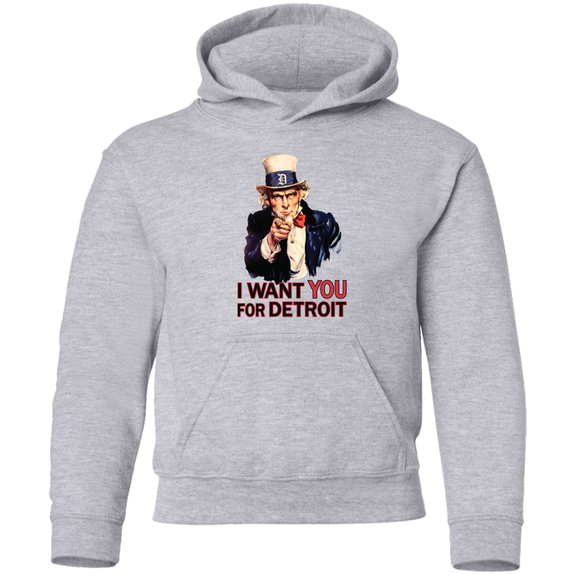 I Want You For Detroit Kids Unisex Classic Hoodie