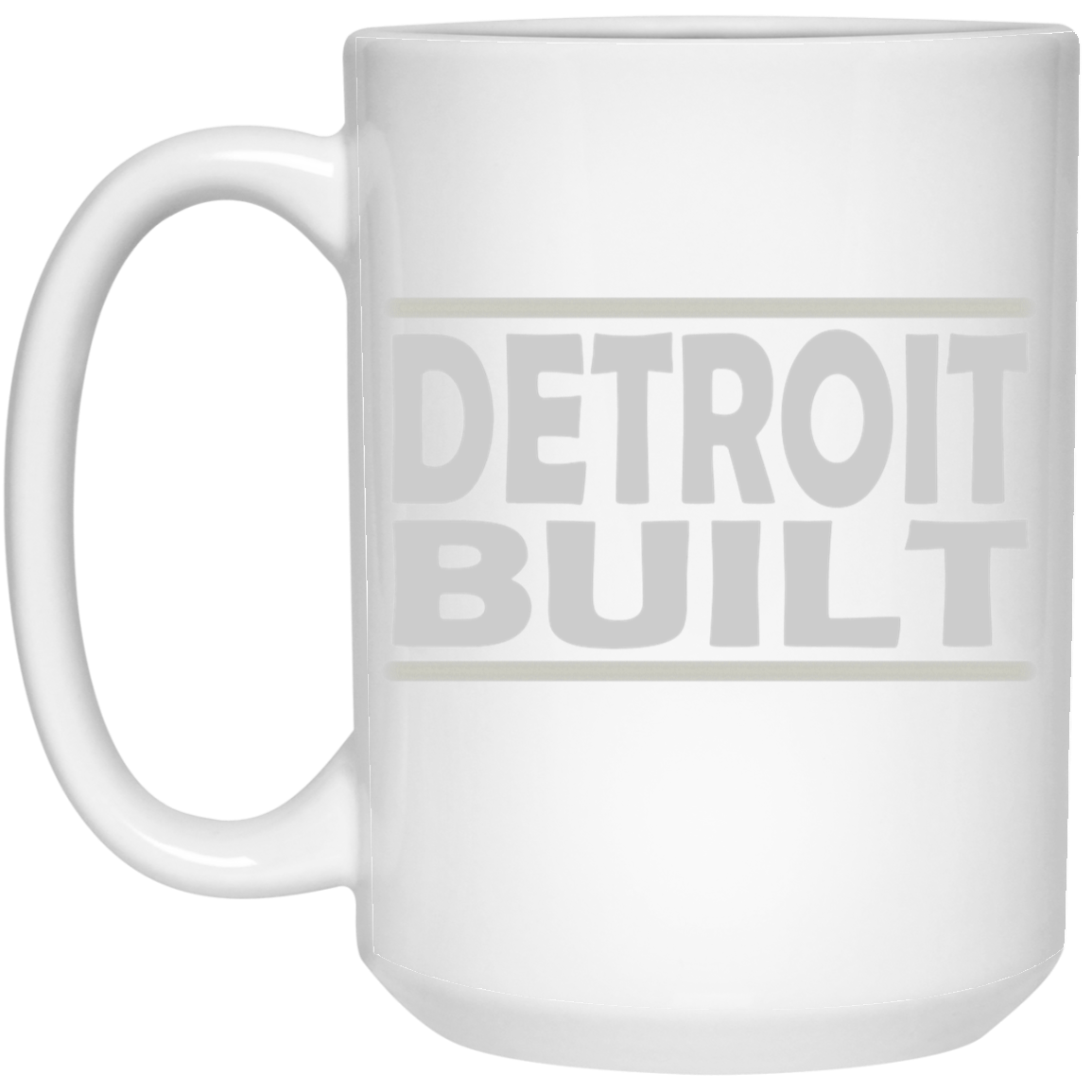 Old School Detroit Built 15oz White Mug