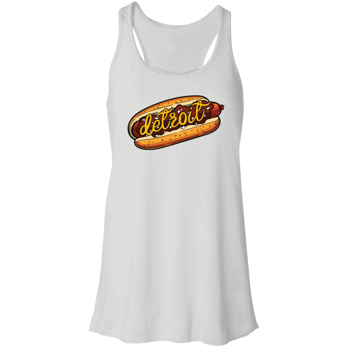 Detroit Coney Dog Flowy Racerback Tank