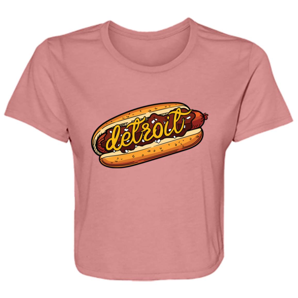 Detroit Coney Dog Flowy Cropped Tee