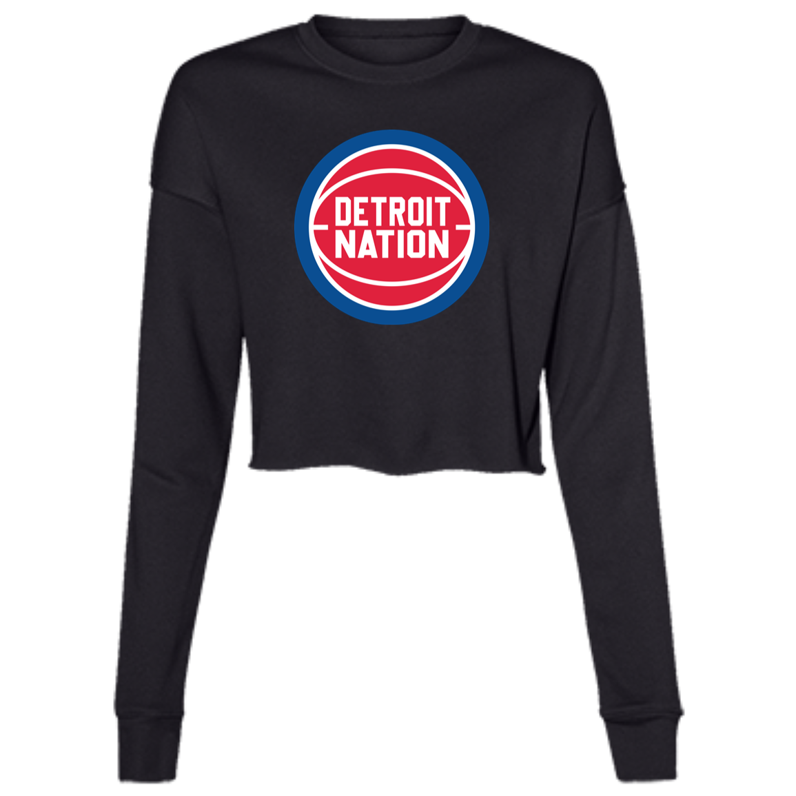 Detroit Basketball Nation Women's Cropped Crewneck Sweatshirt