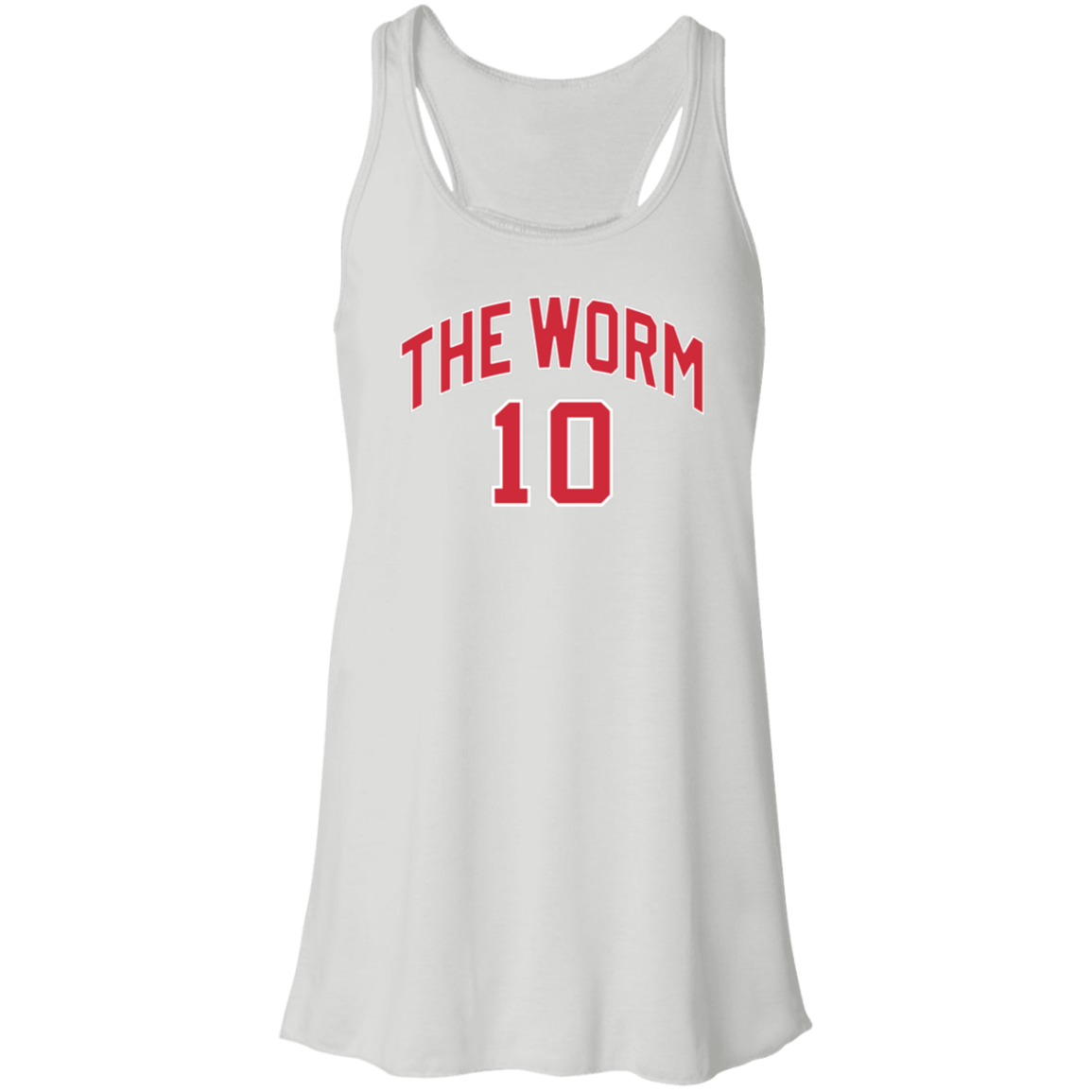 Dennis The Worm 10 Flowy Racerback Tank