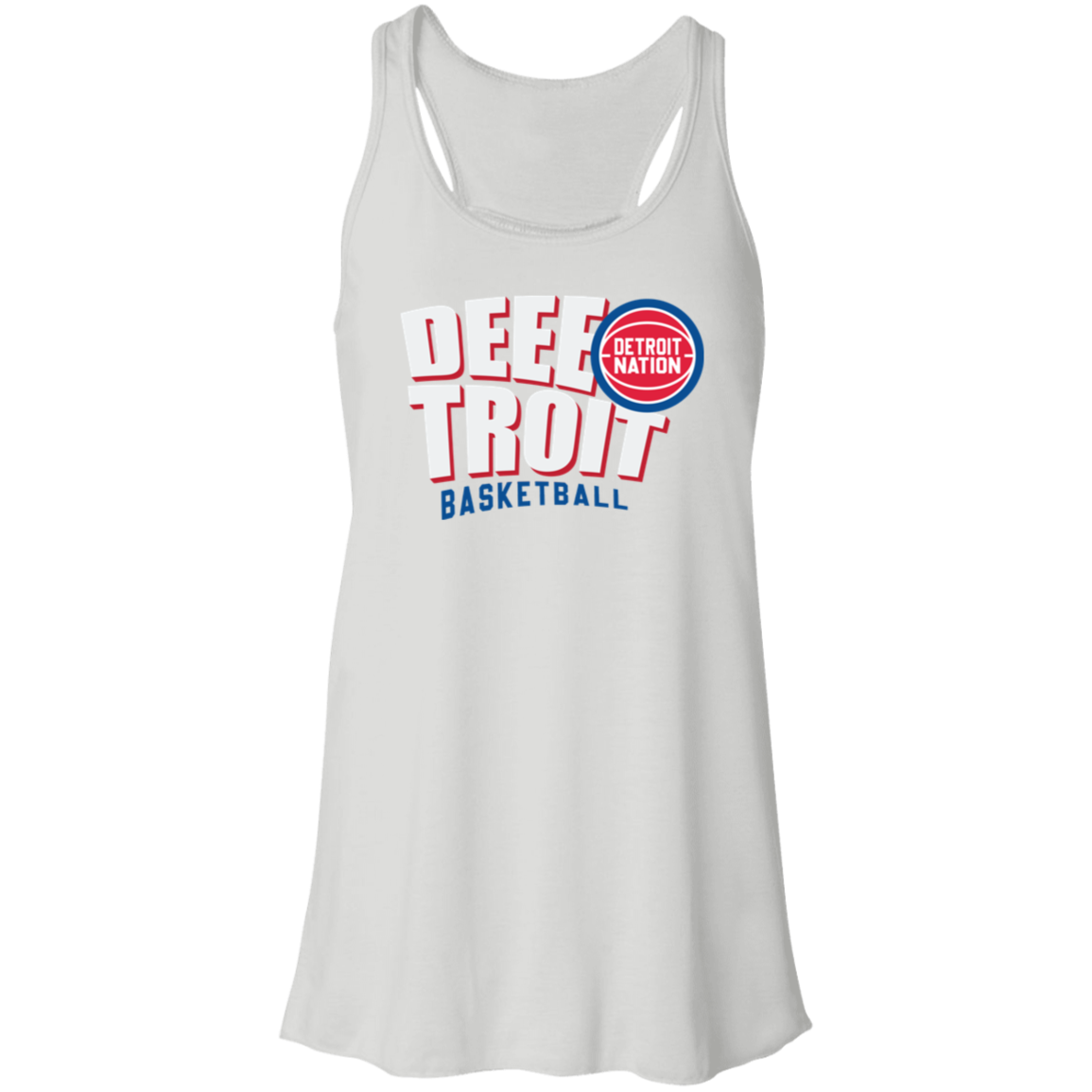 Deeetroit Basketball Flowy Racerback Tank