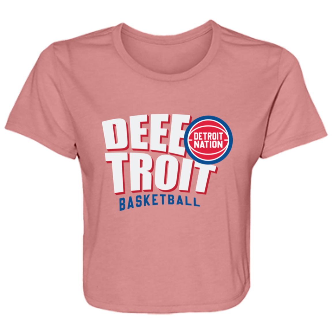 Deeetroit Basketball Flowy Cropped Tee