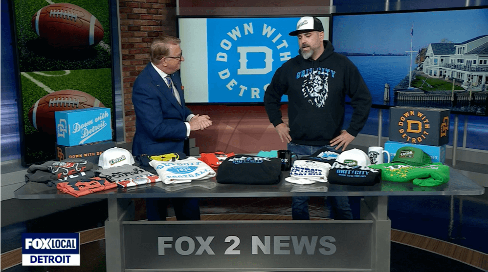 Local Brand "Down with Detroit" Showcases Detroit Pride on Fox 2