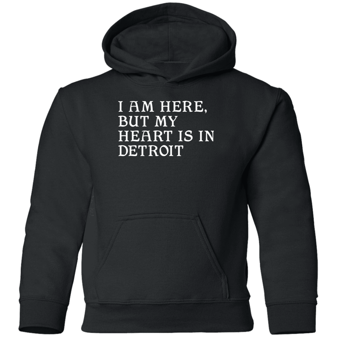 I Am Here Heart in Detroit Kids Unisex Classic Hoodie