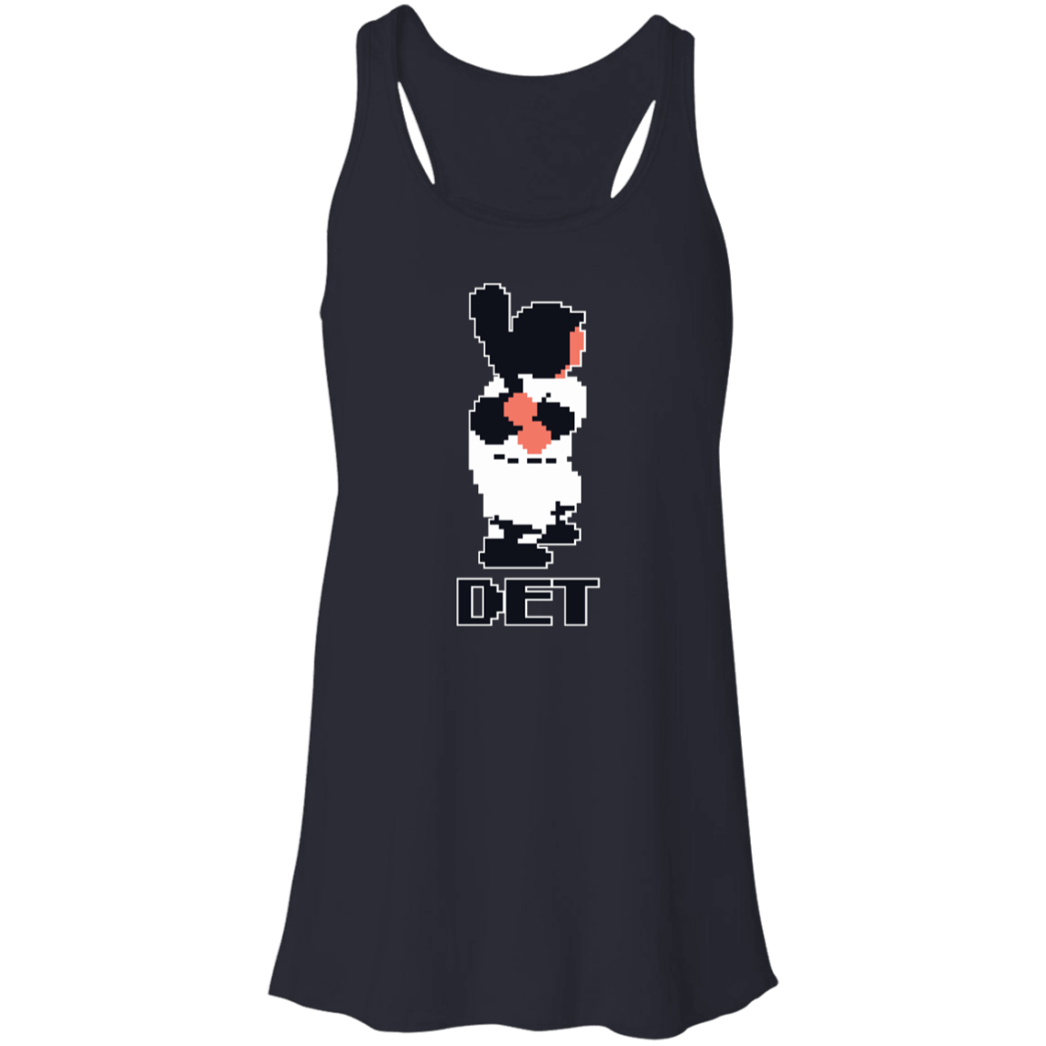 8Bit Detroit Baseball Light Flowy Racerback Tank