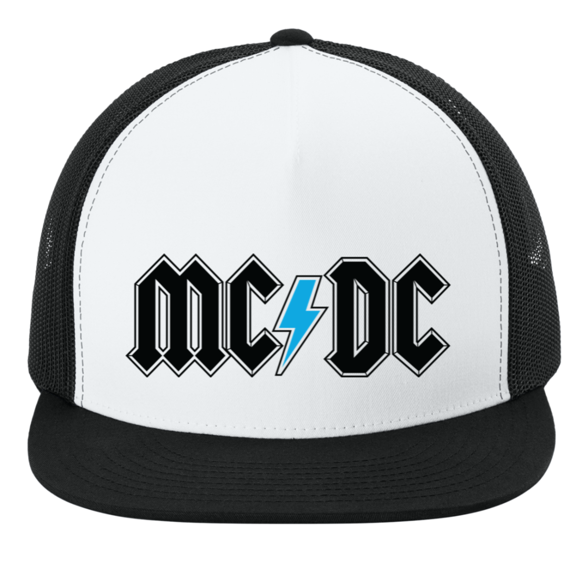 Detroit Football MCDC No Stroke Black 5-Panel Classic Trucker Mesh Snap Cap