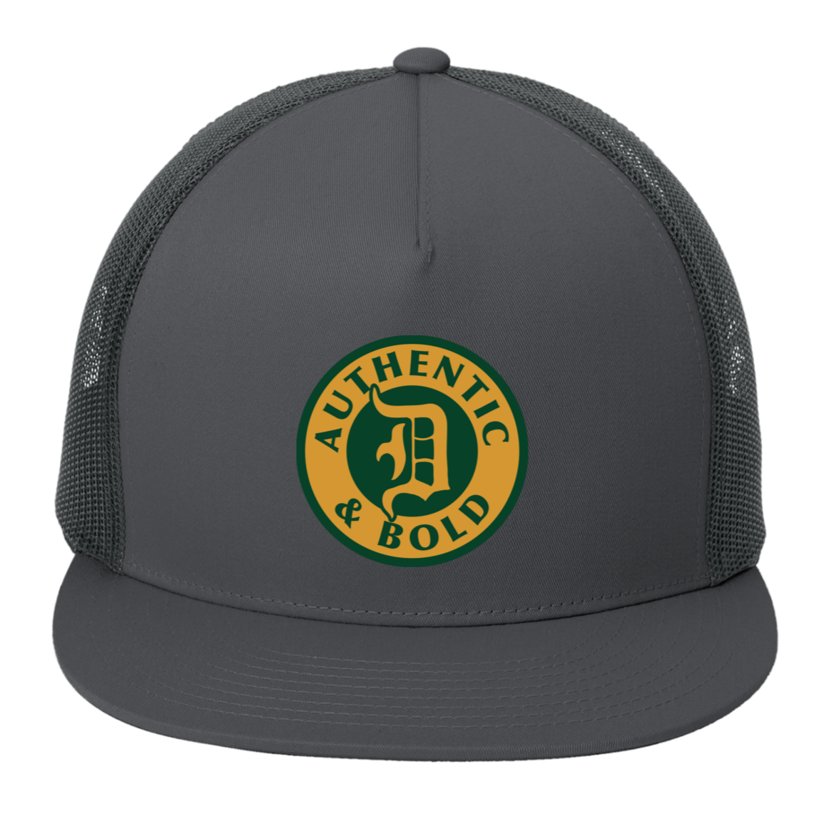 Detroit Original Authentic and Bold No Stroke 5-Panel Classic Trucker Mesh Snap Cap