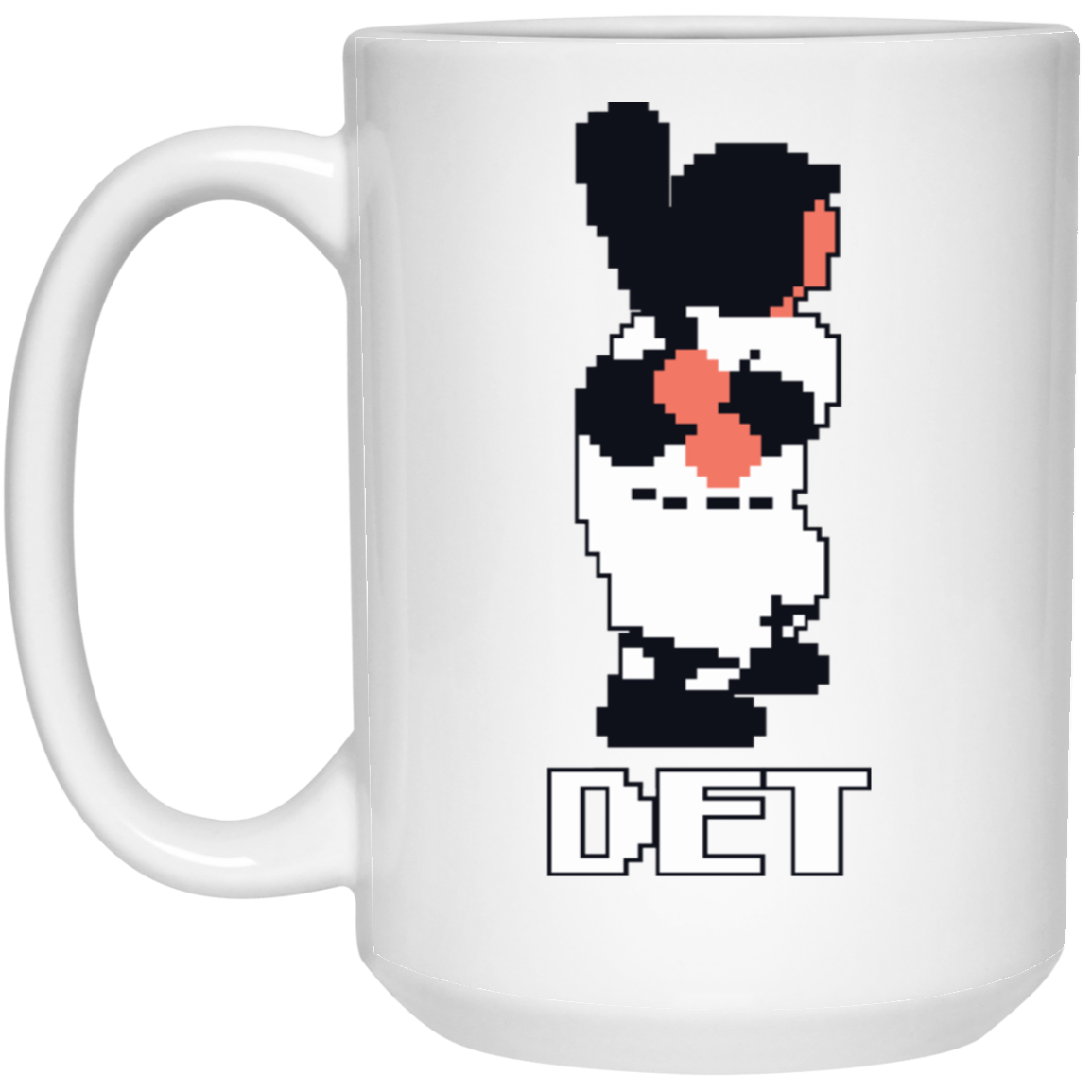 8Bit Detroit Baseball Dark 15oz Mug
