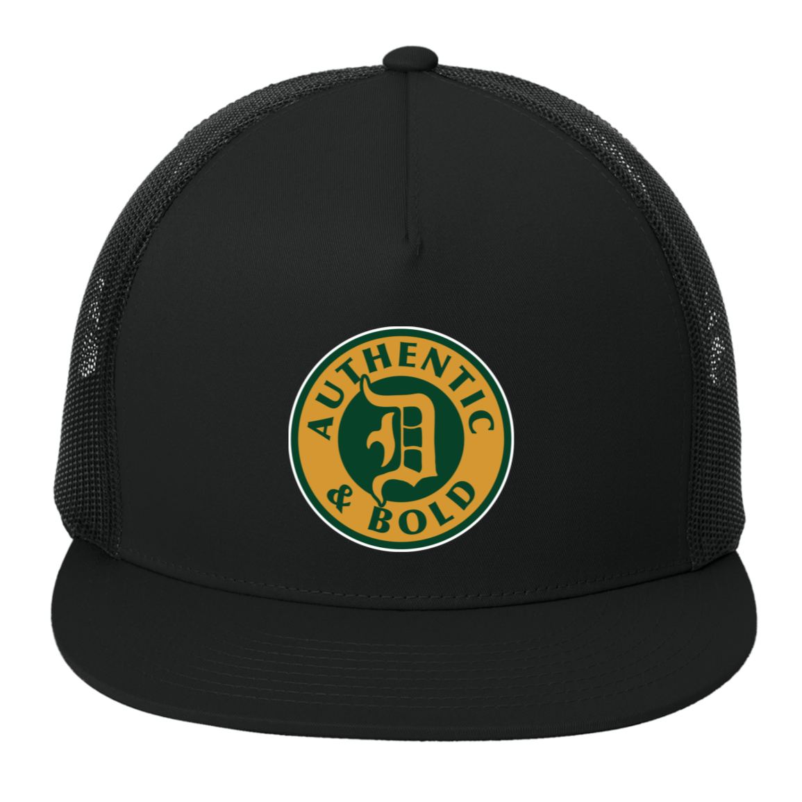 Detroit Original Authentic and Bold 5-Panel Classic Trucker Mesh Back Cap