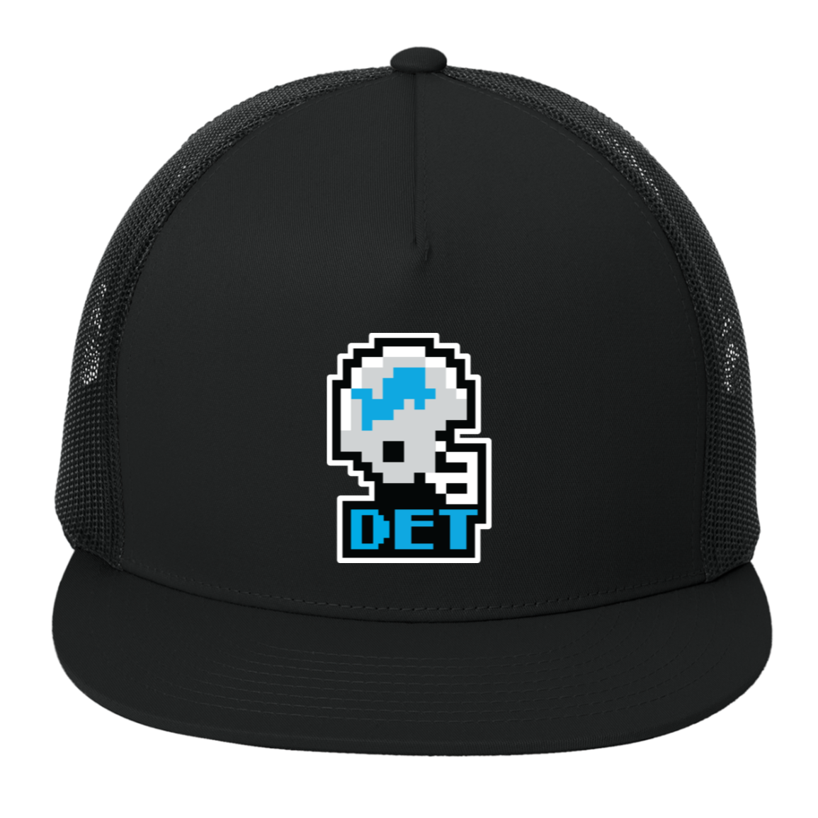 Detroit Football 8bit Helmet 5-Panel Classic Trucker Mesh Back Cap