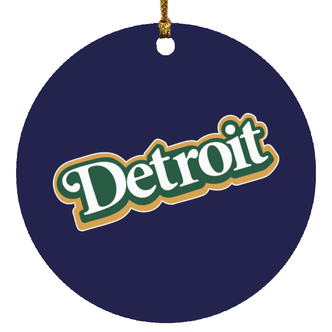 Michigan Original Vernors Parody Detroit Circle Ornament